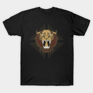 Angry Tiger Head Polygonal T-Shirt